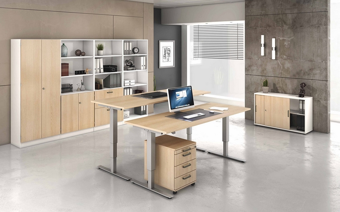 Bureau assis-debout &agrave; r&eacute;glage &eacute;lectrique